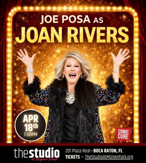 Joe Posa as Joan Rivers Boca Raton 2026 WEBSITE