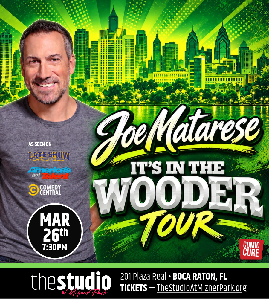 Joe Matarese - Friday, March 26, 2027 at 7:30 PM at The Studio at Mizner Park